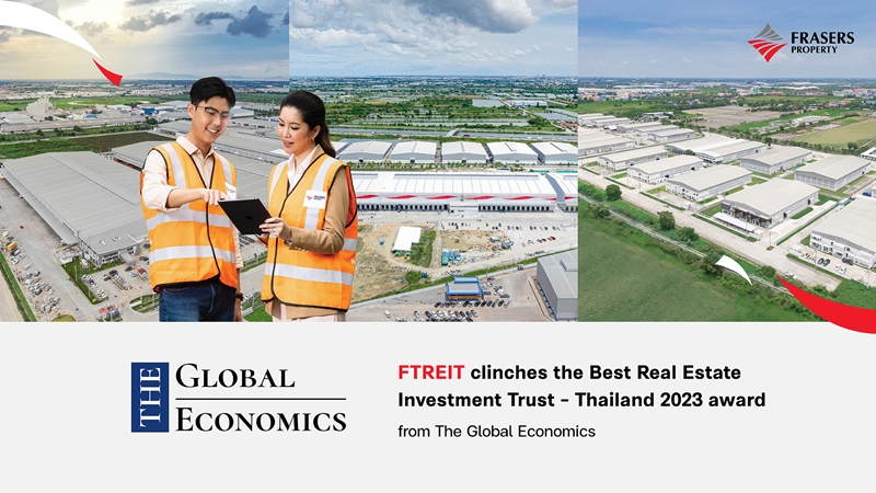 FTREIT clinches the Best Real Estate Investment Trust – Thailand 2023 Honour at The Global Economics Awards
